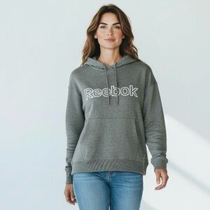 Reebok Kangaroo Pocket Charcoal Hoodie